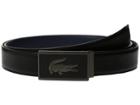 Lacoste - Premium Leather Interchangeable Logo Plate Buckle Belt Set