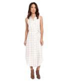 Bb Dakota - Lance Rayon Buffalo Plaid Button Front Maxi Dress