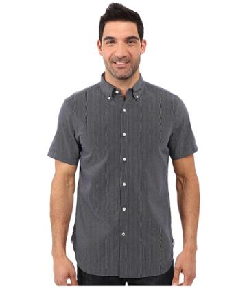Nautica - Short Sleeve Striped Dobby Shirt W/ Pocket