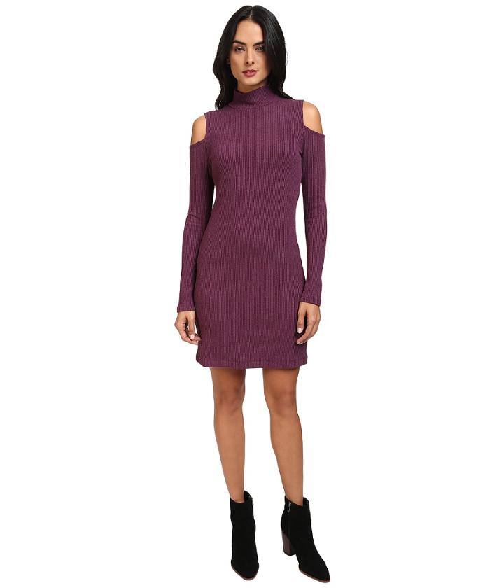 Splendid - Waffle Loose Knit Cold Shoulder Dress