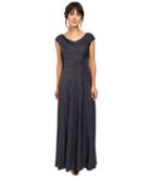 Tahari By Asl - Glitter Jersey Cowl Neck Gown