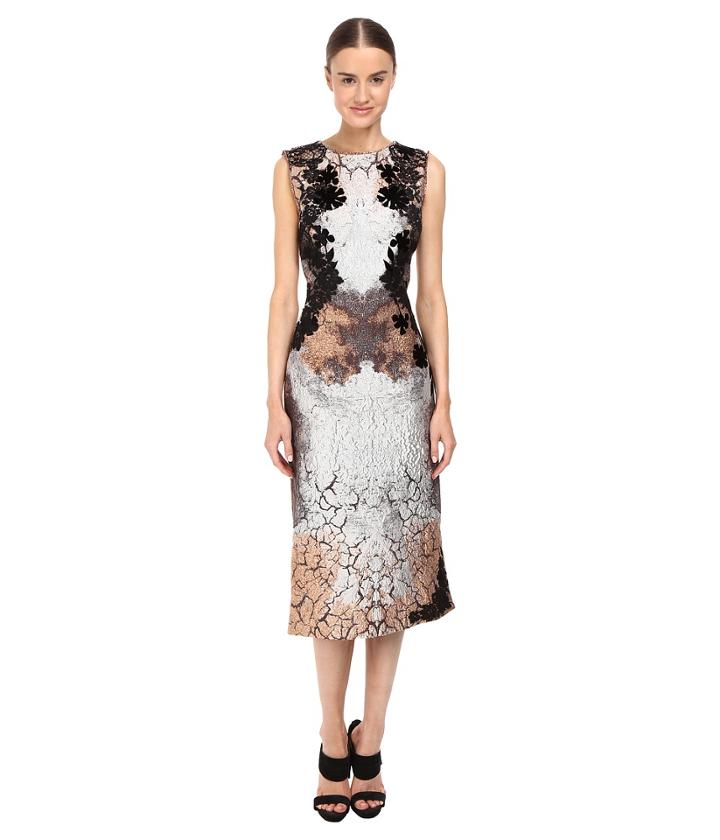 Alberta Ferretti - Sleeveless Placed Printed Dress