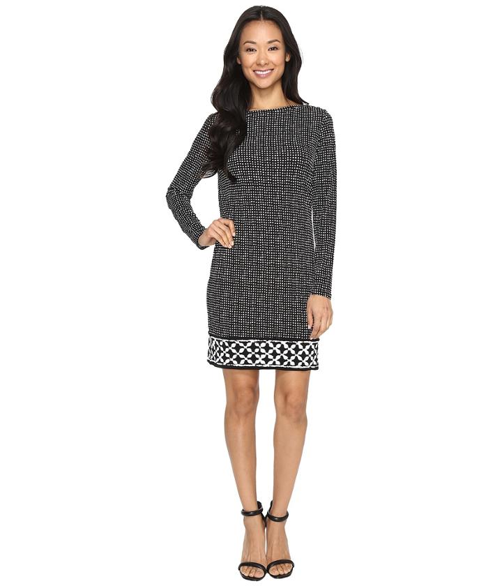 Michael Michael Kors - Nezla Long Sleeve Boat Neck Border Dress