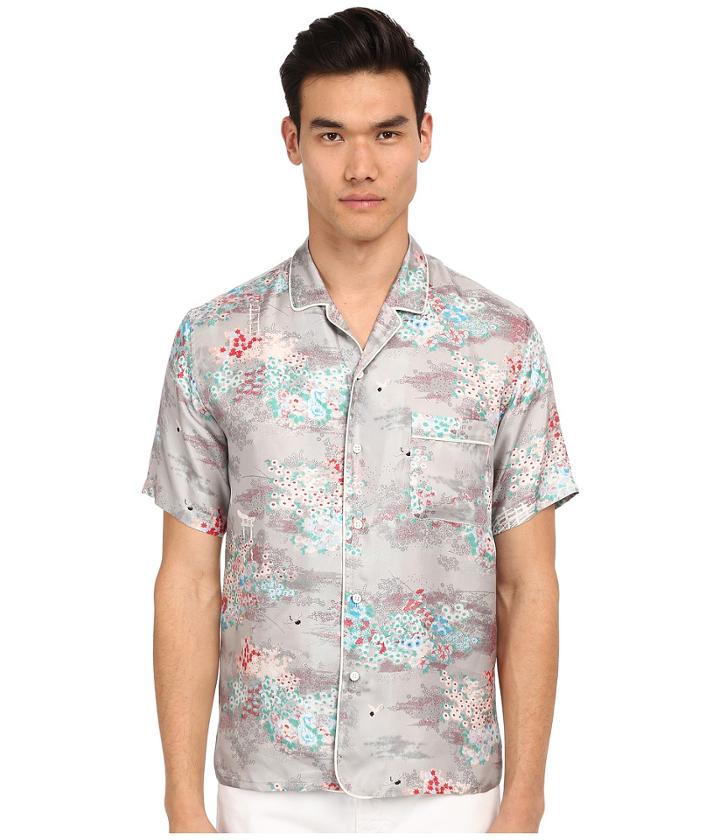 Marc Jacobs - Mellow Meadow Silk Classic Short Sleeve Button Up