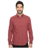 Kenneth Cole Sportswear - Long Sleeve Button Down Collar Solid Flannel