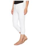 Nydj - Alina Capris W/ Embroidery In Optic White