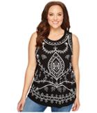 Lucky Brand - Plus Size Embroidered Eyelet Tank Top