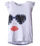 Armani Junior - Shirt With Sunglasses And Ruffled Sleeves