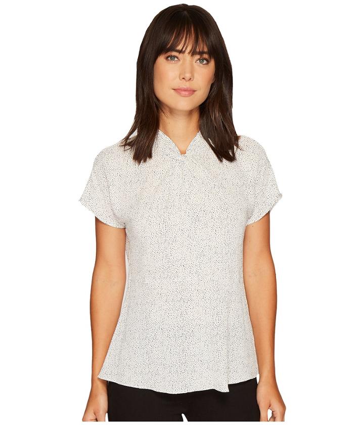 Vince Camuto - Elegant Speckle Twist Mock Blouse