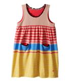Sonia Rykiel Kids - Sleeveless Striped Dress W/ Pom Pom Detail