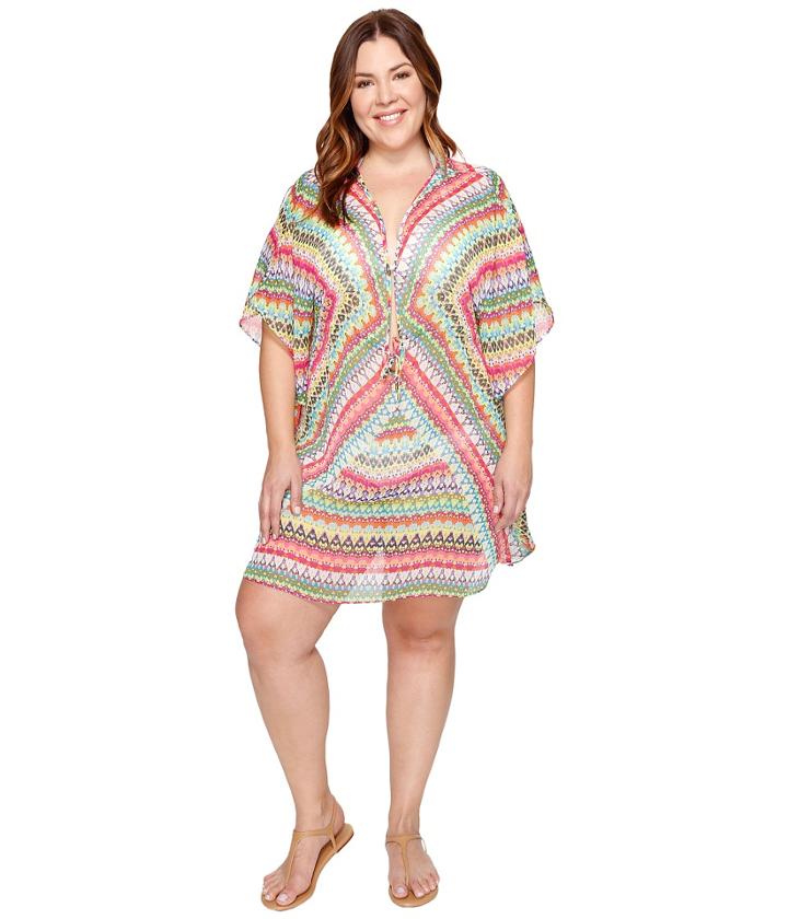Bleu Rod Beattie - Plus Size In Living Color Caftan Cover-up