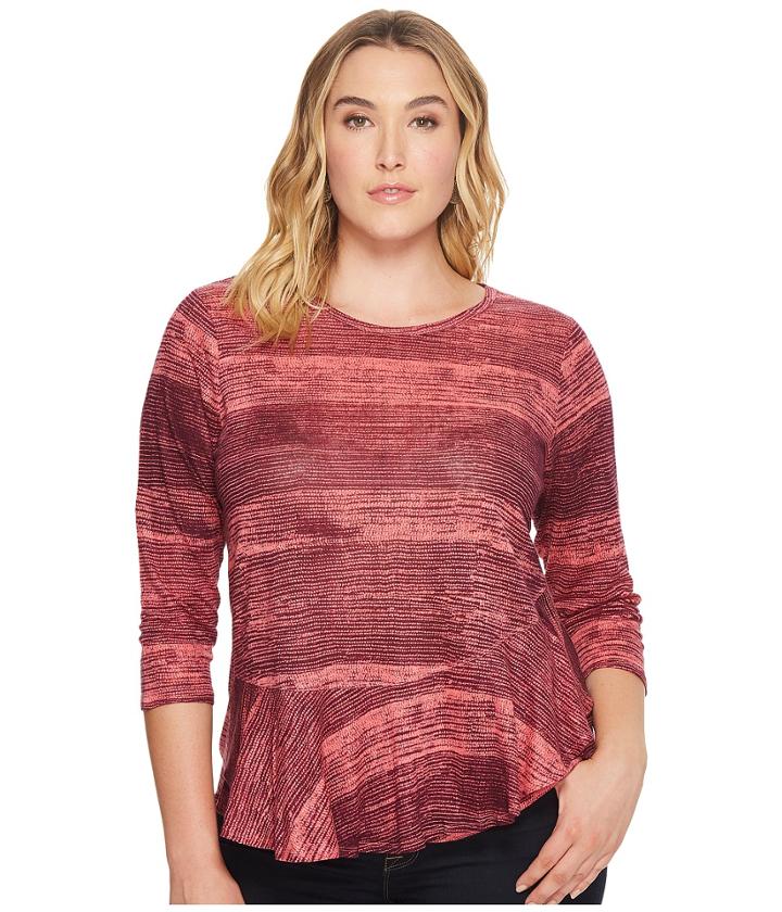 Lucky Brand - Plus Size Printed Ruffle Top