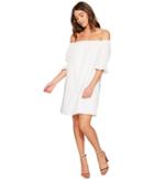 1.state - Off Shoulder Smocked Sleeve Shift Dress