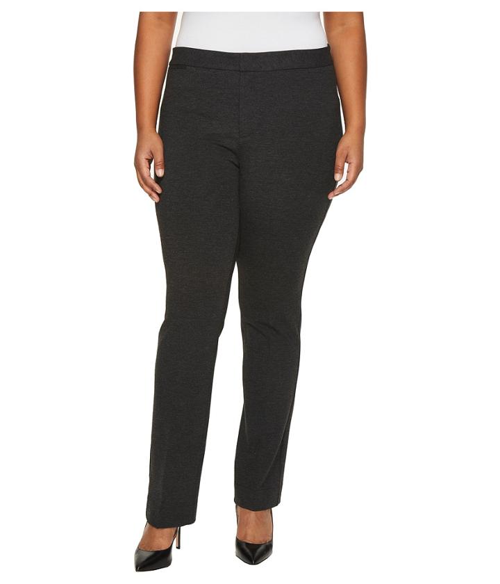 Nydj Plus Size - Plus Size Ponte Trousers In Heathered Charcoal