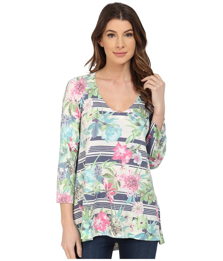 Nally &amp; Millie - Floral Stripe Tunic