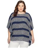 Michael Michael Kors - Plus Size Quinn Stripe Flutter Top
