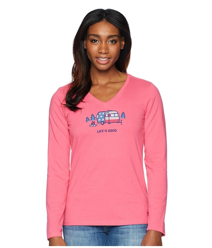 Life Is Good - Americana Camp Crusher Vee Long Sleeve Tee