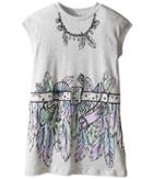 Stella Mccartney Kids - Joni Jersey Dress With Feather And Belt Graphic
