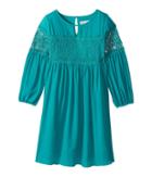 Us Angels - 3/4 Sleeve W/ Lace Inset A-line Dress