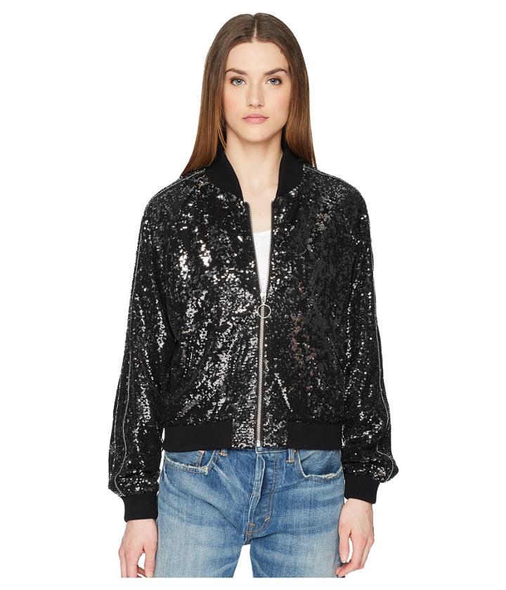 The Kooples - Sequin Fabric Jacket With Contrasting Piping