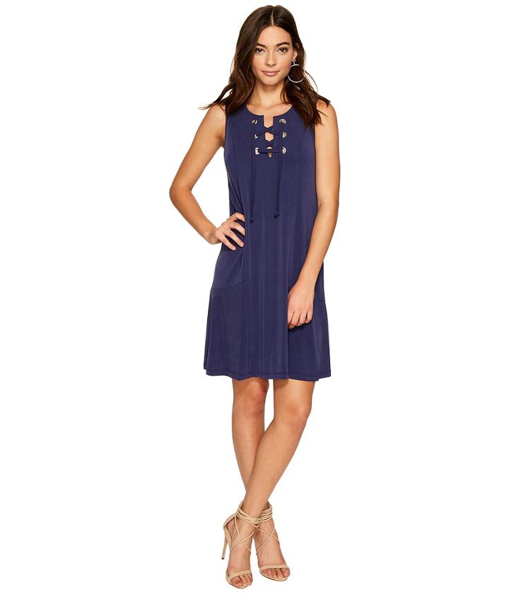 1.state - Lace-up Shift Dress