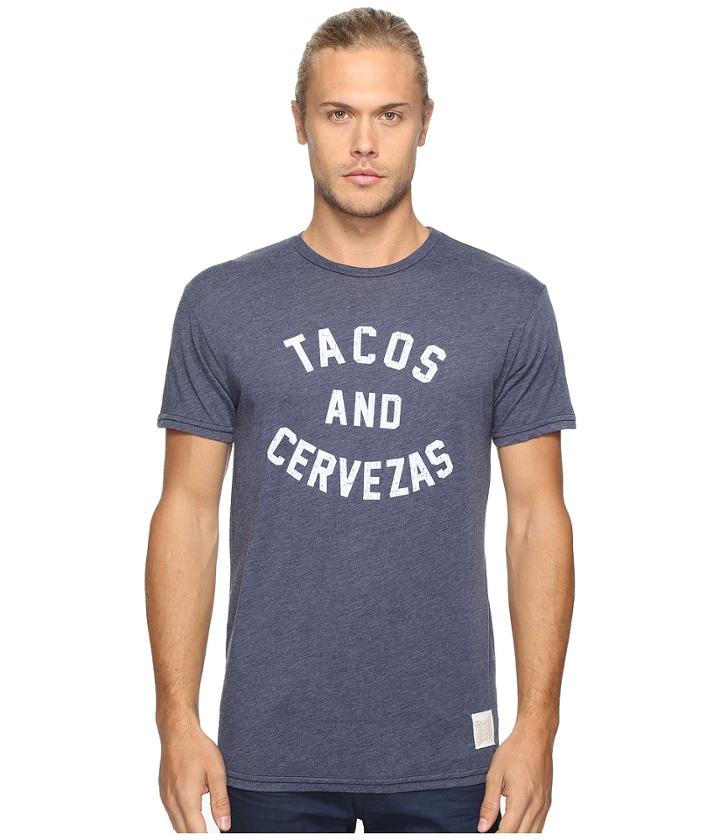 The Original Retro Brand - Short Sleeve Heathered Tacos And Cervezas Tee