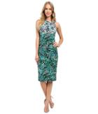 Maggy London - Twin Fern Printed Jersey Sheath Dress