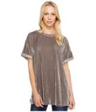 Brigitte Bailey - Ellis Short Sleeve Velvet Top