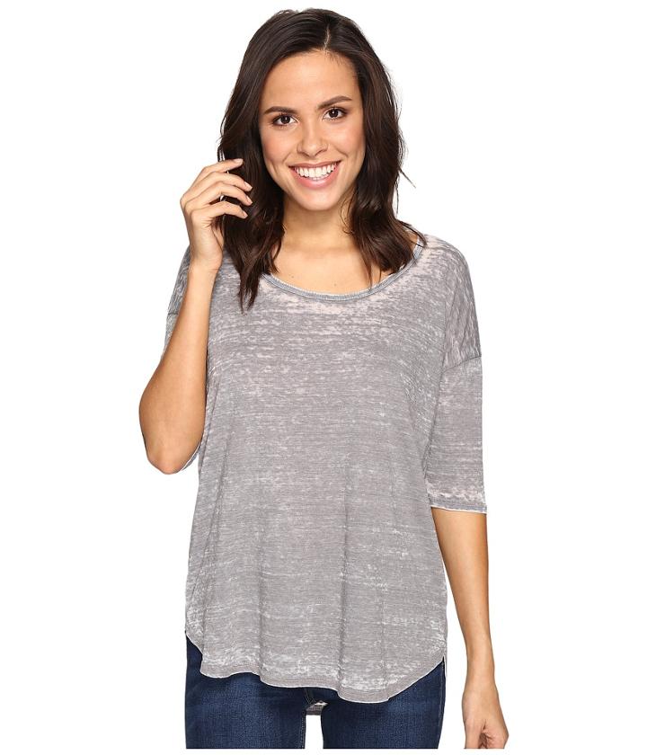 Allen Allen - Elbow Sleeve High-low Tee