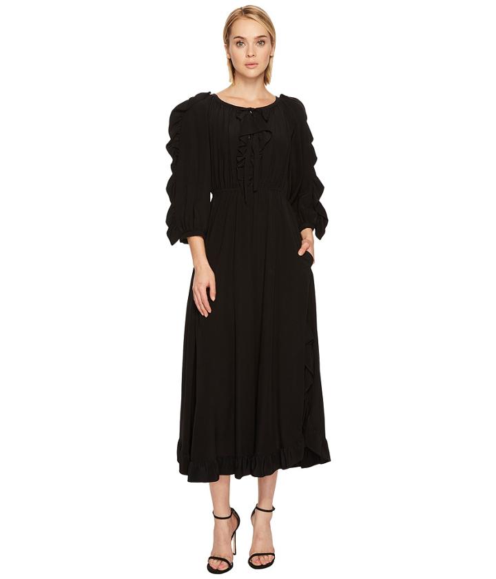Sonia Rykiel - Crepe De Chine Volants Dress
