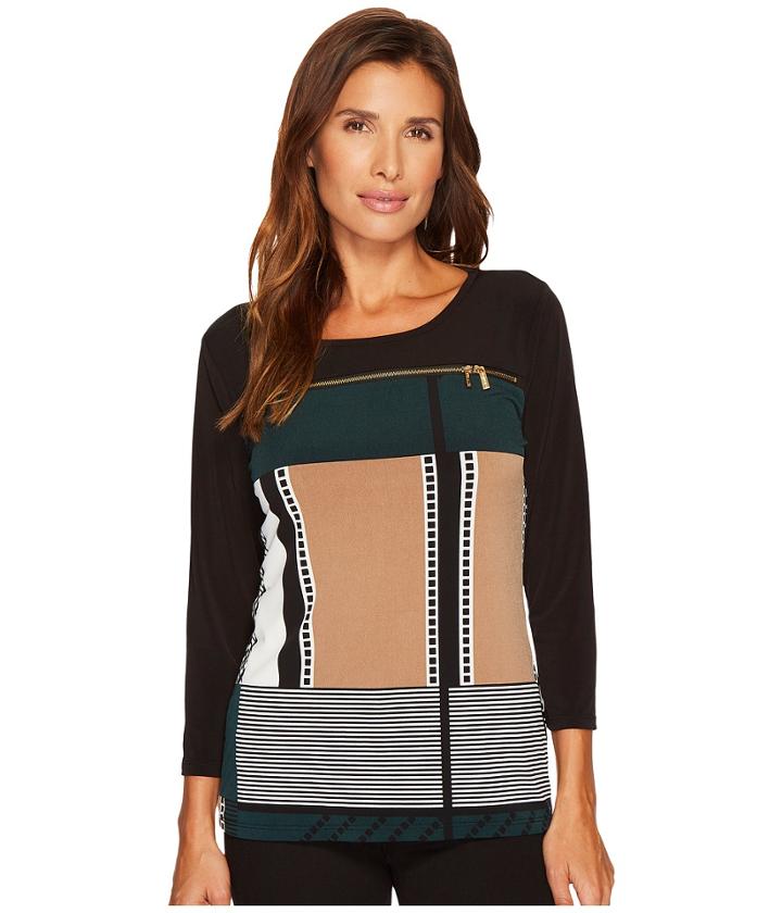 Calvin Klein - 3/4 Sleeve With Horizontal Zips
