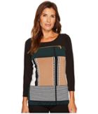 Calvin Klein - 3/4 Sleeve With Horizontal Zips