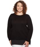 Michael Michael Kors - Plus Size Long Sleeve Tiny Dot Hem Sweater
