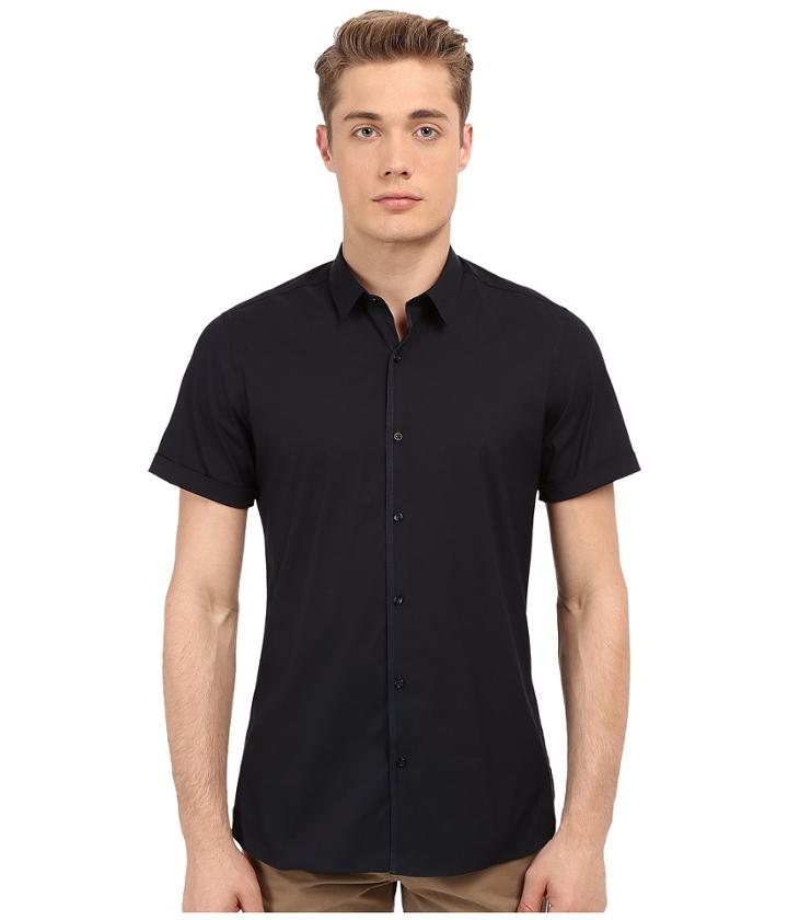 The Kooples - Paper Popeline Short Sleeve Shirt