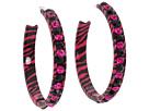 Nocona - Large Crystal Hoop Earrings (black/pink) - Jewelry