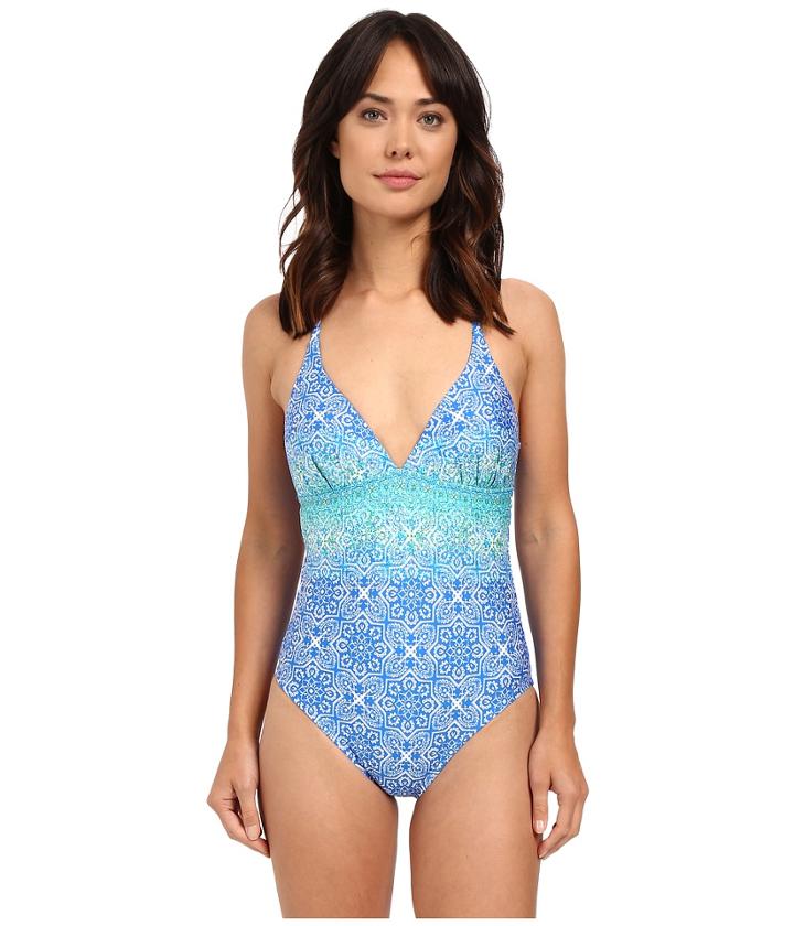 La Blanca - Tile We Meet Again Strappy Back One-piece