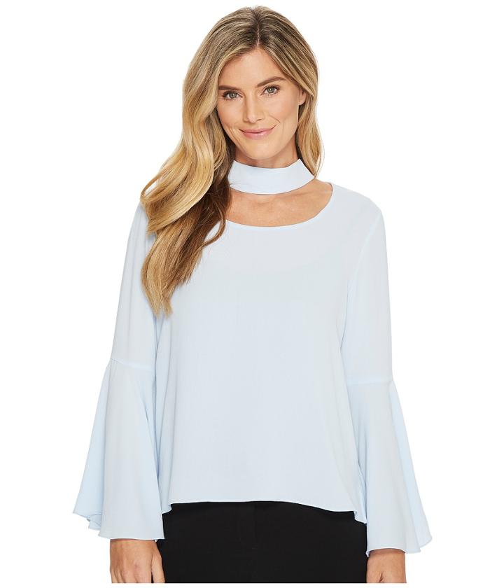 Vince Camuto - Bell Sleeve Chocker Neck Blouse