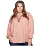 Lucky Brand - Plus Size Embroidered Boho Blouse