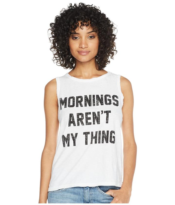 The Original Retro Brand - Mornings Aren't My Thing Cotton Slub Tank
