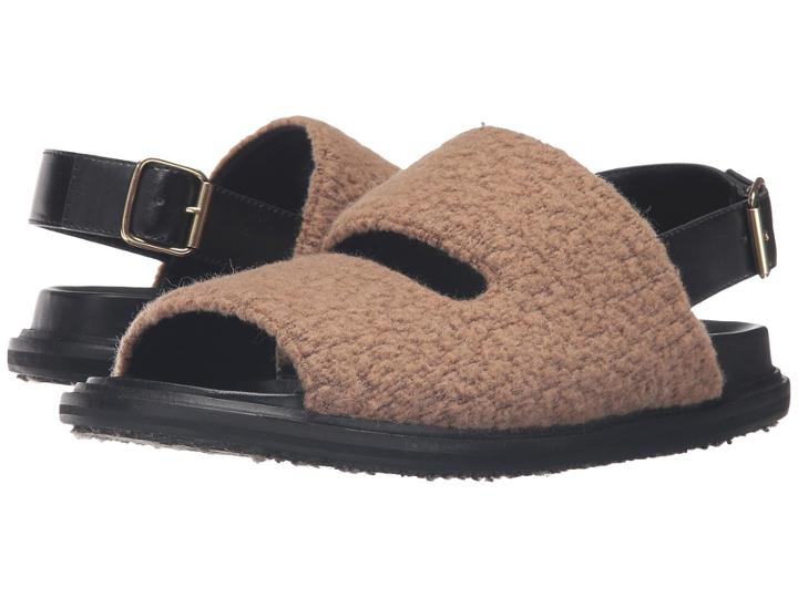 Marni - Wool Jersey Furry Stitch Sandal