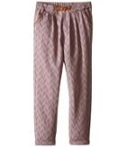 Kardashian Kids - Herringbone Pleated Pants With Faux Suede Belt