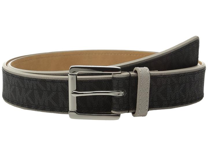 Michael Michael Kors - 32mm Saffiano Belt With Logo Pvc Overlay