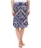 Nally &amp; Millie - Scarf Print Reversible Burnout Skirt