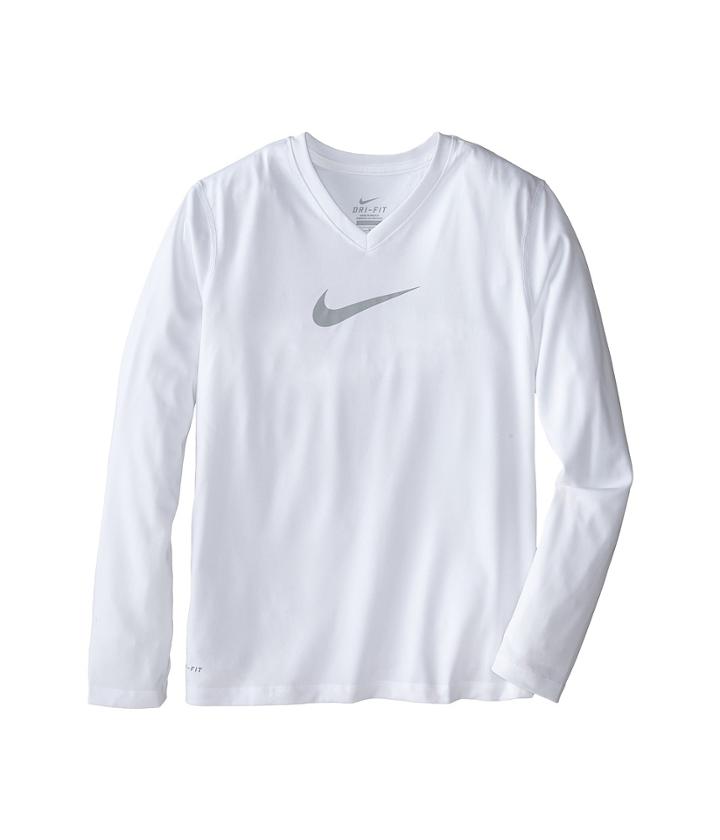 Nike Kids - Leg V-neck Swoosh L/s Tee