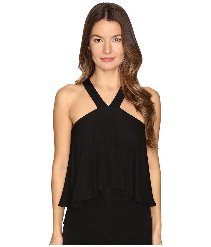 Yigal Azrou  L - Cold Shoulder Matte Jersey Top