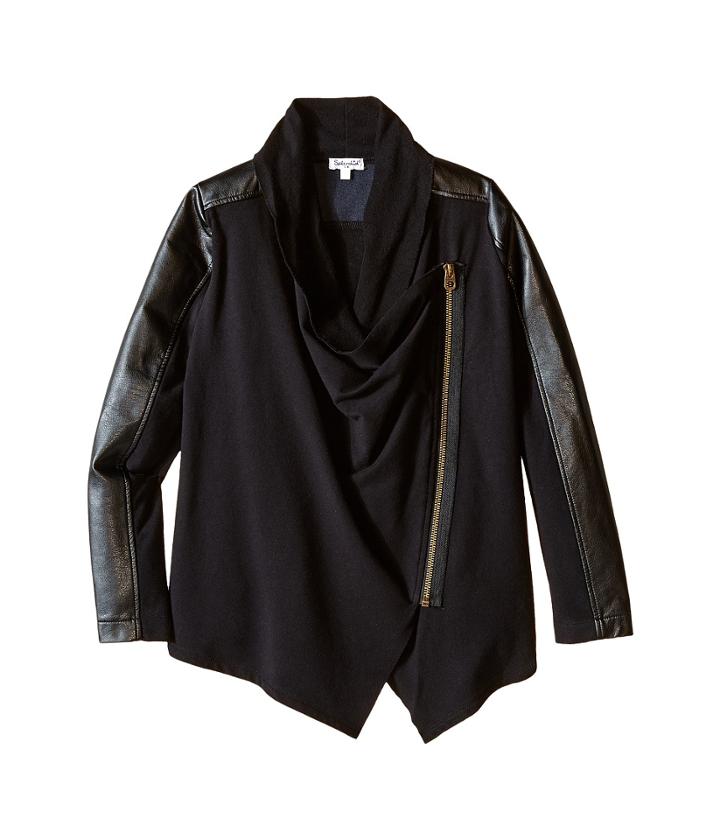 Splendid Littles - Pleather French Terry Mix Jacket