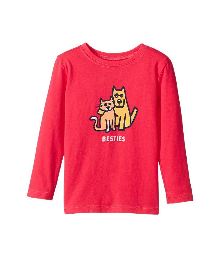 Life Is Good Kids - Besties Cat And Dog Long Sleeve Crusher Tee