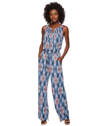 Tahari By Asl - Geo-print Blouson Jumpsuit