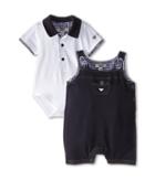 Armani Junior - Two-piece Gift Set: Collar Body Suit W/ Overalls