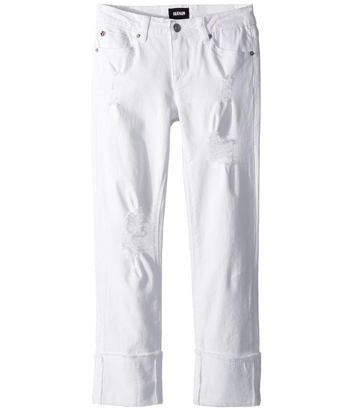 Hudson Kids - Jessa Skinny Roll Cuff Crop In White